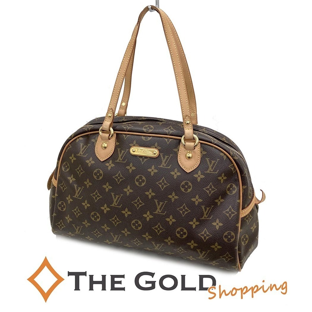 Louis Vuitton Montorgueil Monogram Canvas Horizontal Tote Bag Boston Brown